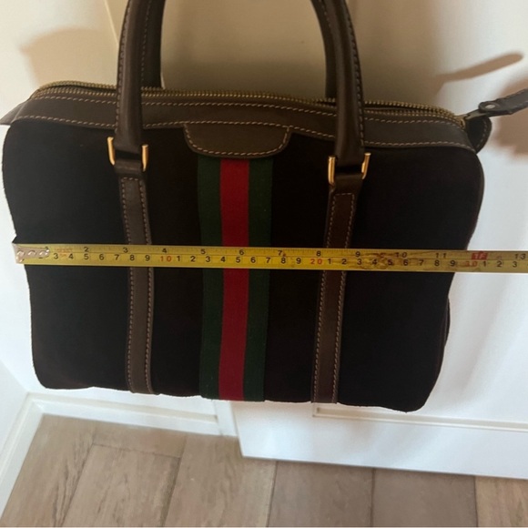 Gucci Brown Suede Boston bag - Picture 5 of 8